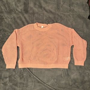 Old Navy Open Knit Pink Sweater - Size Large